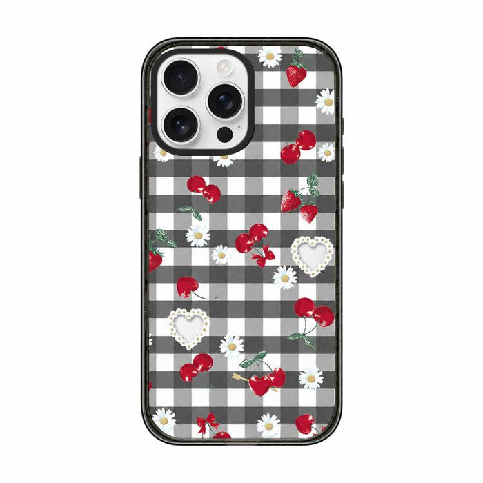 Funda para teléfono de TPU acrílico con estampado de cuadros cereza, For iPhone 12, For iPhone 12 Pro Max, For iPhone 12 Pro, For iPhone 11