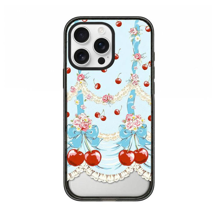 Funda para teléfono de TPU acrílico con estampado de cuadros cereza, For iPhone 12, For iPhone 12 Pro Max, For iPhone 12 Pro, For iPhone 11