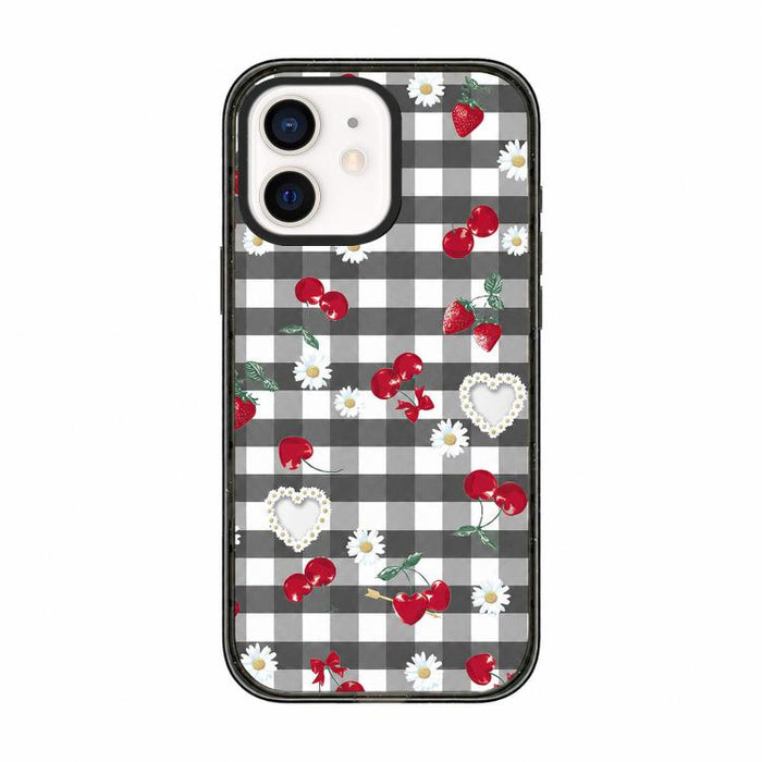Funda para teléfono de TPU acrílico con estampado de cuadros cereza, For iPhone 12, For iPhone 12 Pro Max, For iPhone 12 Pro, For iPhone 11