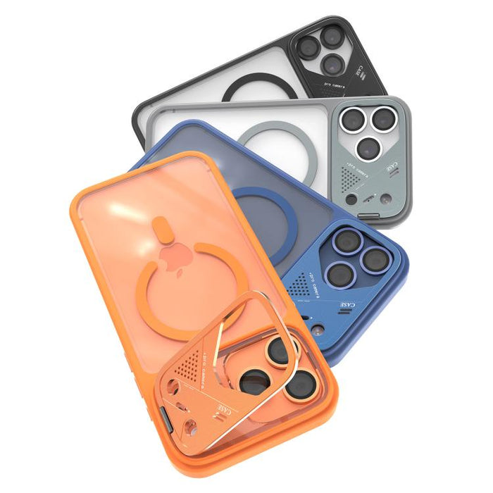 Funda magnética para teléfono con soporte y lente metálica, híbrida de PC y TPU, For iPhone 12 Pro Max, For iPhone 12 Pro, For iPhone 11 Pro Max, For iPhone 11