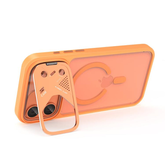 Funda magnética para teléfono con soporte y lente metálica, híbrida de PC y TPU, For iPhone 12 Pro Max, For iPhone 12 Pro, For iPhone 11 Pro Max, For iPhone 11