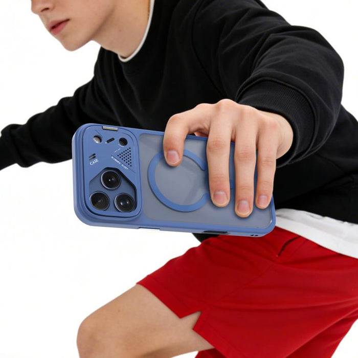 Funda magnética para teléfono con soporte y lente metálica, híbrida de PC y TPU, For iPhone 12 Pro Max, For iPhone 12 Pro, For iPhone 11 Pro Max, For iPhone 11