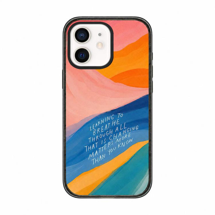 Funda para teléfono de TPU acrílica con acuarela azul profundo y tranquilo, For iPhone 12, For iPhone 12 Pro Max, For iPhone 12 Pro, For iPhone 11