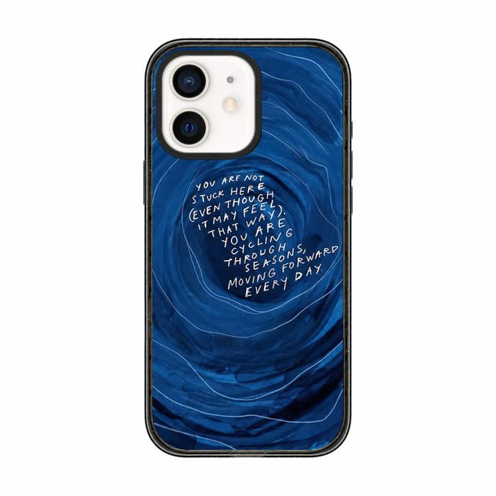 Funda para teléfono de TPU acrílica con acuarela azul profundo y tranquilo, For iPhone 12, For iPhone 12 Pro Max, For iPhone 12 Pro, For iPhone 11