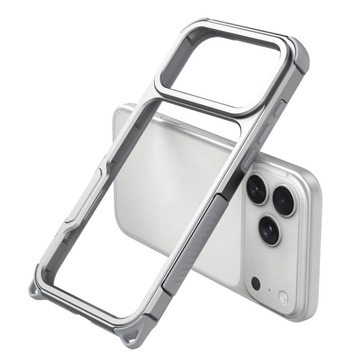 Funda para teléfono a prueba de golpes con marco de aleación de aluminio y bolsa de aire hueca de TPU, con orificios para cordón., For iPhone 17 Pro Max, For iPhone 17 Pro