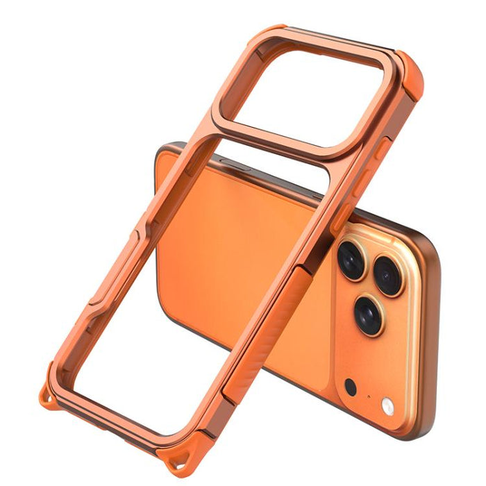Funda para teléfono a prueba de golpes con marco de aleación de aluminio y bolsa de aire hueca de TPU, con orificios para cordón., For iPhone 17 Pro Max, For iPhone 17 Pro