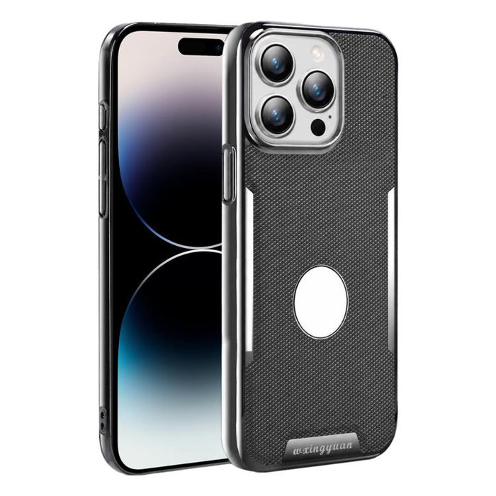 Funda para teléfono de policarbonato con textura de diamante antihuellas y piel vegana, For iPhone 17 Pro Max, For iPhone 15 Pro, For iPhone 15, For iPhone 14 Plus, For iPhone 14, For iPhone 14 Pro, For iPhone 14 Pro Max, For iPhone 13 Pro Max         ...