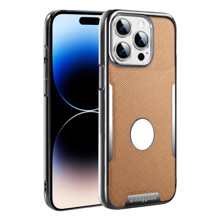 Funda para teléfono de policarbonato con textura de diamante antihuellas y piel vegana, For iPhone 17 Pro Max, For iPhone 15 Pro, For iPhone 15, For iPhone 14 Plus, For iPhone 14, For iPhone 14 Pro, For iPhone 14 Pro Max, For iPhone 13 Pro Max         ...