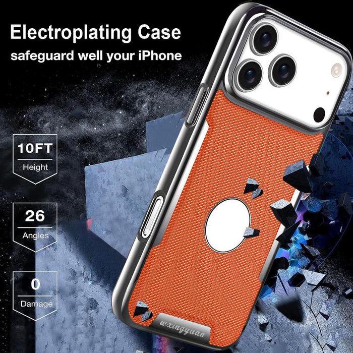 Funda para teléfono de policarbonato con textura de diamante antihuellas y piel vegana, For iPhone 17 Pro Max, For iPhone 15 Pro, For iPhone 15, For iPhone 14 Plus, For iPhone 14, For iPhone 14 Pro, For iPhone 14 Pro Max, For iPhone 13 Pro Max         ...