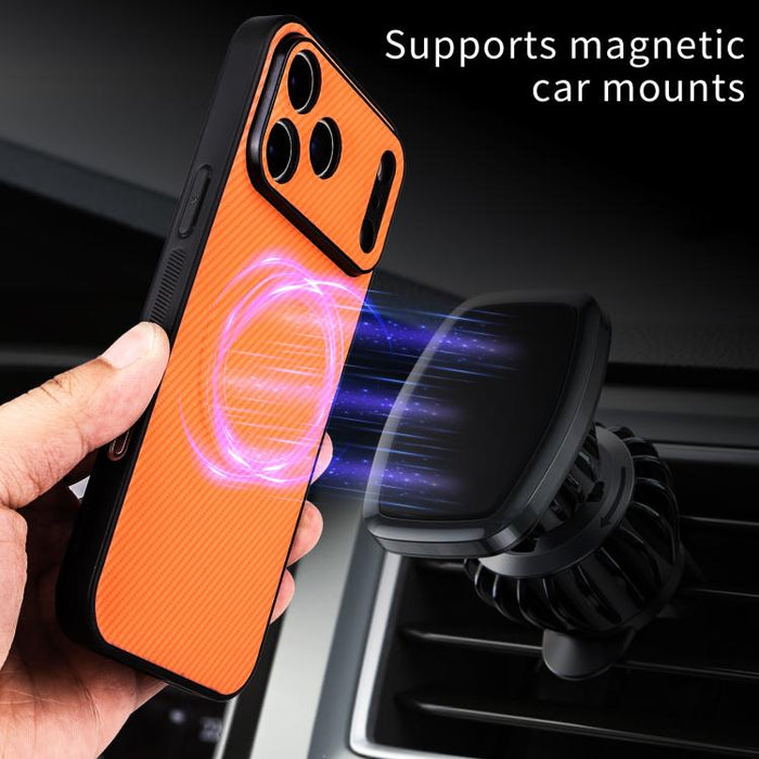 Funda para teléfono de cuero vegano con textura de fibra de carbono y recortes precisos, For Redmi 15a 5G / R70 5G / R70m 5G