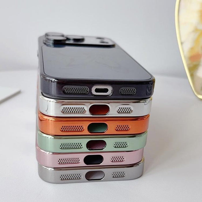 Funda para teléfono de policarbonato + cristal con diseño de mariposa y acabado galvanizado, For iPhone 17 Pro Max, For iPhone 17 Pro, For iPhone 17, For iPhone 16 Pro Max, For iPhone 16 Pro, For iPhone 16, For iPhone 15 Pro Max, For iPhone 15 Pro     ...