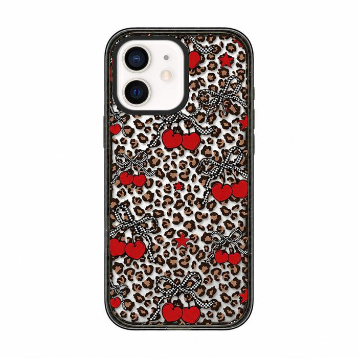 Funda de teléfono de acrílico TPU transparente con estampado de leopardo y lazo, For iPhone 12, For iPhone 12 Pro Max, For iPhone 12 Pro, For iPhone 11