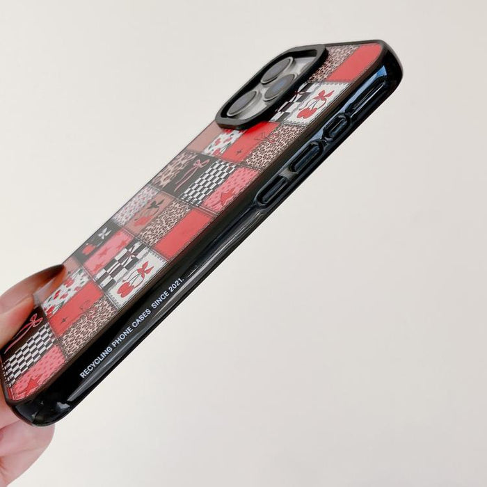 Funda de teléfono de acrílico TPU transparente con estampado de leopardo y lazo, For iPhone 12, For iPhone 12 Pro Max, For iPhone 12 Pro, For iPhone 11
