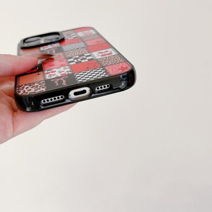 Funda de teléfono de acrílico TPU transparente con estampado de leopardo y lazo, For iPhone 12, For iPhone 12 Pro Max, For iPhone 12 Pro, For iPhone 11