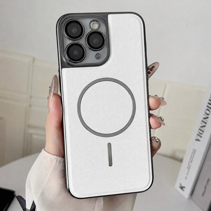 Funda para teléfono con anillo magnético galvanizado y carcasa de policarbonato y cuero vegano., For iPhone 12 Pro Max, For iPhone 12 Pro, For iPhone 11 Pro Max, For iPhone 11, For iPhone 11 Pro