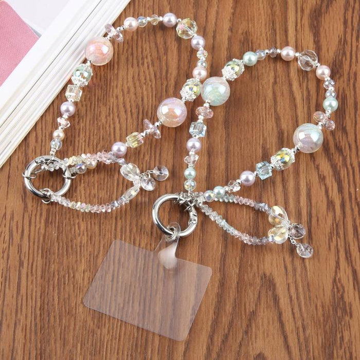 Pulsera con colgante de corazón degradado y cuentas, con almohadilla de sujeción para mujer y niña.