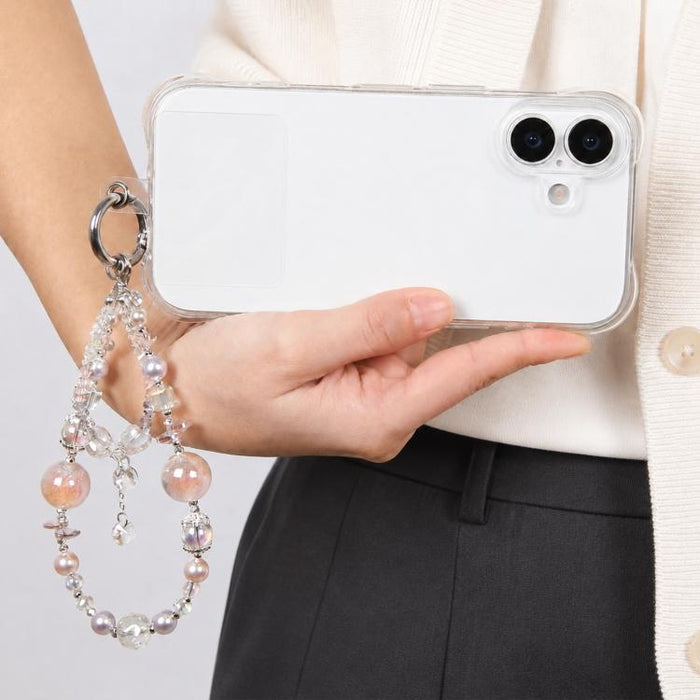 Pulsera con colgante de corazón degradado y cuentas, con almohadilla de sujeción para mujer y niña.