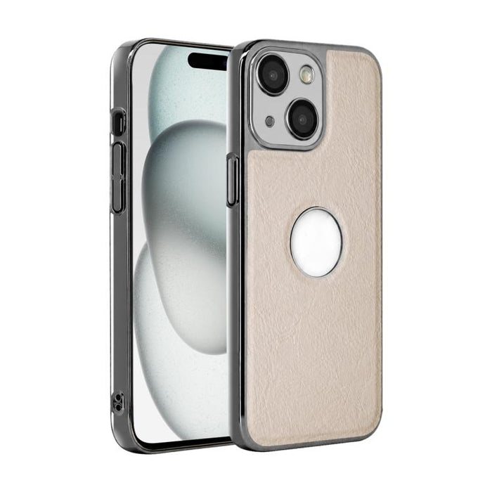 Funda para teléfono con marco de policarbonato con textura de piel de vaca y revestimiento electrochapado, y funda de piel vegana., For iPhone 17 Pro Max, For iPhone 17 Pro, For iPhone 17, For iPhone Air, For iPhone 16 Pro Max, For iPhone 16 Pro       ...