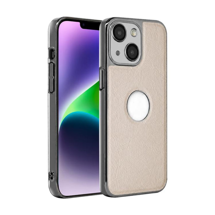 Funda para teléfono con marco de policarbonato con textura de piel de vaca y revestimiento electrochapado, y funda de piel vegana., For iPhone 17 Pro Max, For iPhone 17 Pro, For iPhone 17, For iPhone Air, For iPhone 16 Pro Max, For iPhone 16 Pro       ...