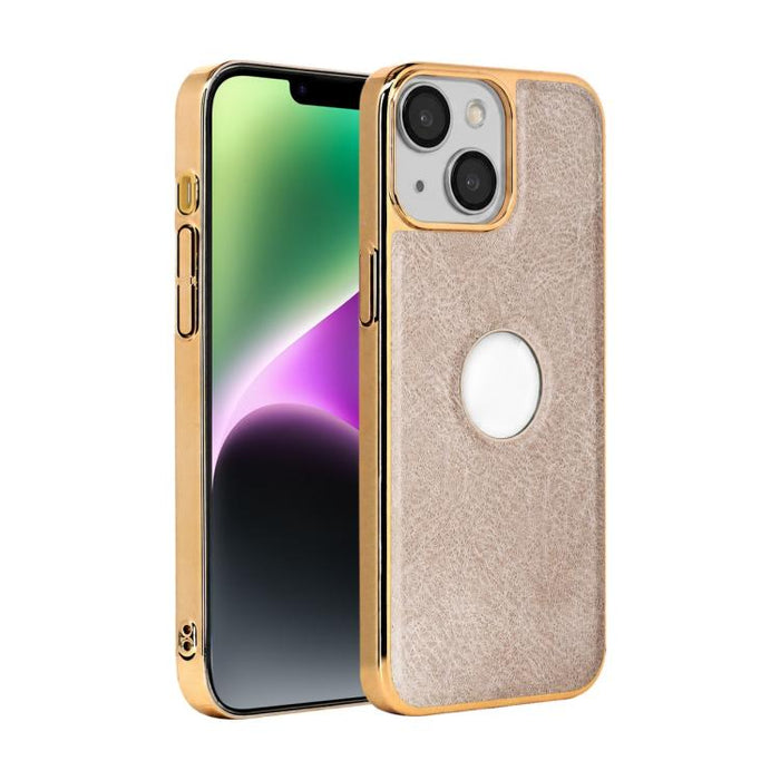 Funda para teléfono con marco de policarbonato con textura de piel de vaca y revestimiento electrochapado, y funda de piel vegana., For iPhone 17 Pro Max, For iPhone 17 Pro, For iPhone 17, For iPhone Air, For iPhone 16 Pro Max, For iPhone 16 Pro       ...