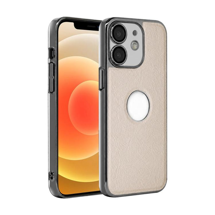 Funda para teléfono con marco de policarbonato con textura de piel de vaca y revestimiento electrochapado, y funda de piel vegana., For iPhone 17 Pro Max, For iPhone 17 Pro, For iPhone 17, For iPhone Air, For iPhone 16 Pro Max, For iPhone 16 Pro       ...