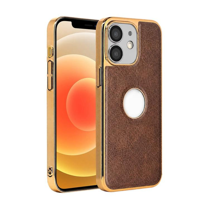Funda para teléfono con marco de policarbonato con textura de piel de vaca y revestimiento electrochapado, y funda de piel vegana., For iPhone 17 Pro Max, For iPhone 17 Pro, For iPhone 17, For iPhone Air, For iPhone 16 Pro Max, For iPhone 16 Pro       ...