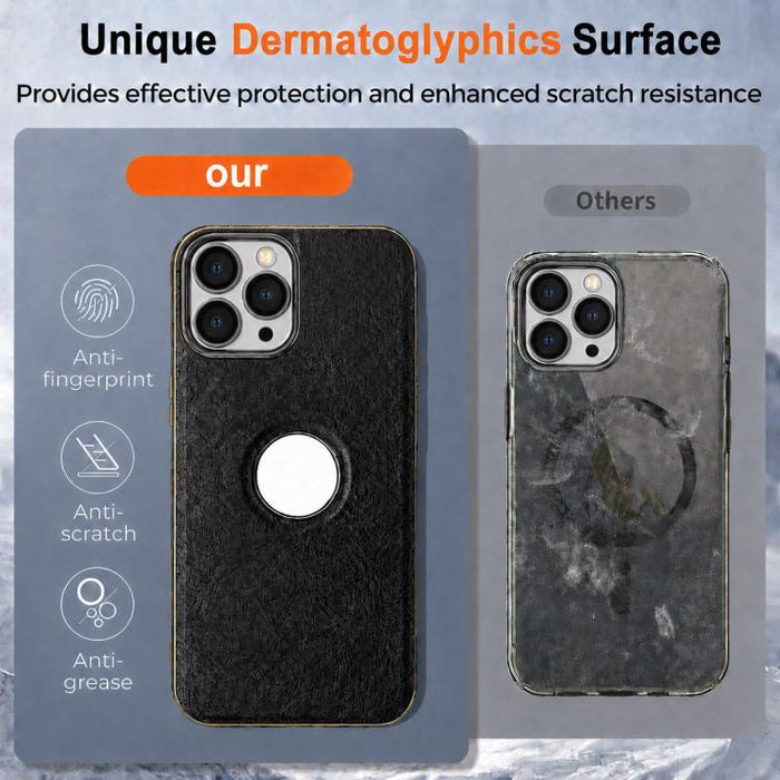 Funda para teléfono con marco de policarbonato con textura de piel de vaca y revestimiento electrochapado, y funda de piel vegana., For iPhone 11 Pro