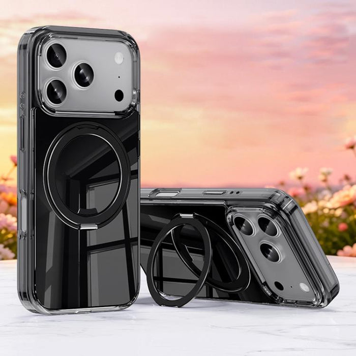 Funda para teléfono magnética con soporte giratorio de metal Jelly Air Bag a prueba de golpes de 360°, For iPhone 17 Pro Max, For iPhone 17 Pro, For iPhone 17, For iPhone 16 Pro Max, For iPhone 16 Pro