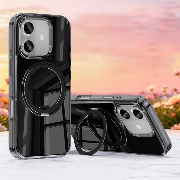 Funda para teléfono magnética con soporte giratorio de metal Jelly Air Bag a prueba de golpes de 360°, For iPhone 17 Pro Max, For iPhone 17 Pro, For iPhone 17, For iPhone 16 Pro Max, For iPhone 16 Pro