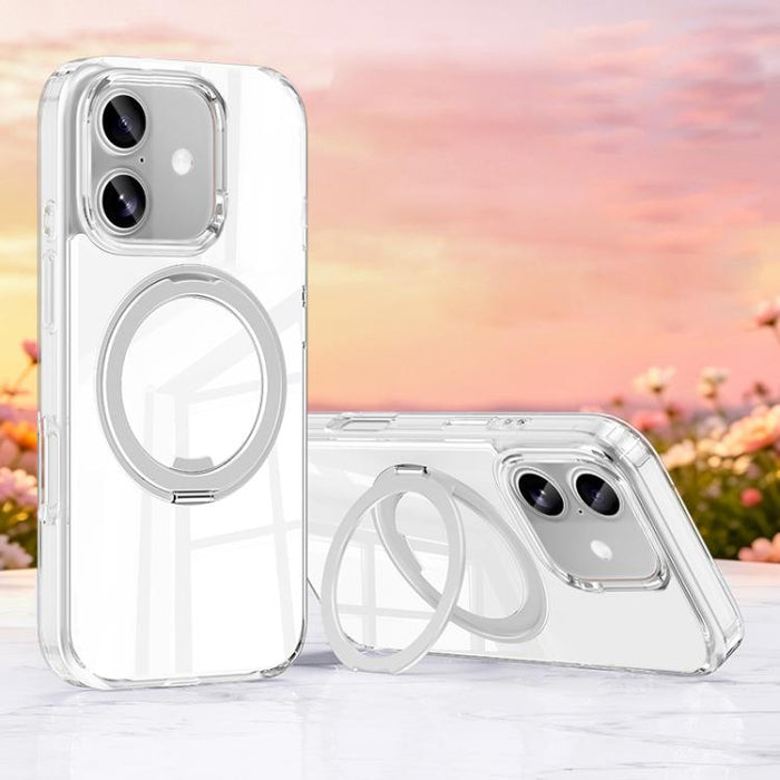 Funda para teléfono magnética con soporte giratorio de metal Jelly Air Bag a prueba de golpes de 360°, For iPhone 17 Pro Max, For iPhone 17 Pro, For iPhone 17, For iPhone 16 Pro Max, For iPhone 16 Pro