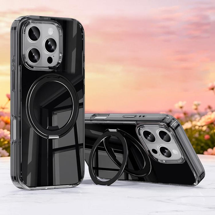 Funda para teléfono magnética con soporte giratorio de metal Jelly Air Bag a prueba de golpes de 360°, For iPhone 17 Pro Max, For iPhone 17 Pro, For iPhone 17, For iPhone 16 Pro Max, For iPhone 16 Pro