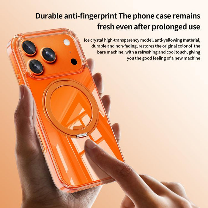 Funda para teléfono magnética con soporte giratorio de metal Jelly Air Bag a prueba de golpes de 360°, For iPhone 17 Pro Max, For iPhone 17 Pro, For iPhone 17, For iPhone 16 Pro Max, For iPhone 16 Pro