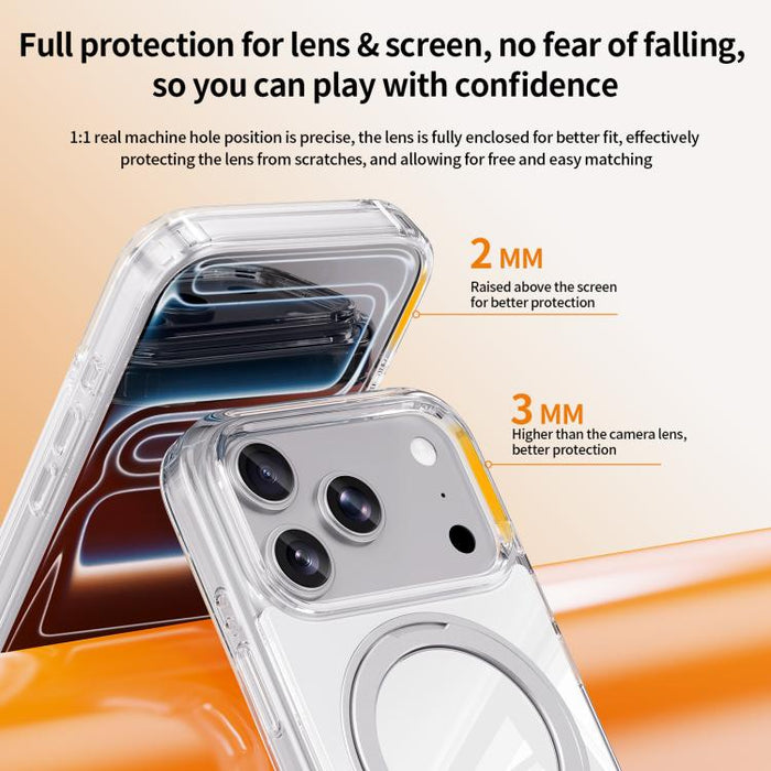 Funda para teléfono magnética con soporte giratorio de metal Jelly Air Bag a prueba de golpes de 360°, For iPhone 17 Pro Max, For iPhone 17 Pro, For iPhone 17, For iPhone 16 Pro Max, For iPhone 16 Pro