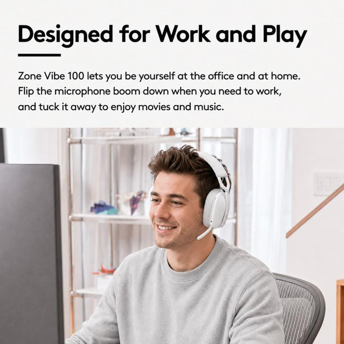 Auriculares inalámbricos para juegos Logitech Zone Vibe 100 con micrófono