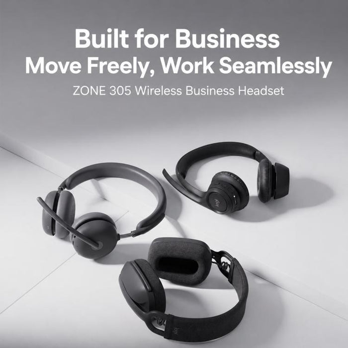 Auriculares inalámbricos Logitech Zone 305 para negocios, edición para equipos, con receptor.
