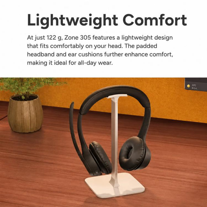 Auriculares inalámbricos Logitech Zone 305 para negocios, edición para equipos, con receptor.