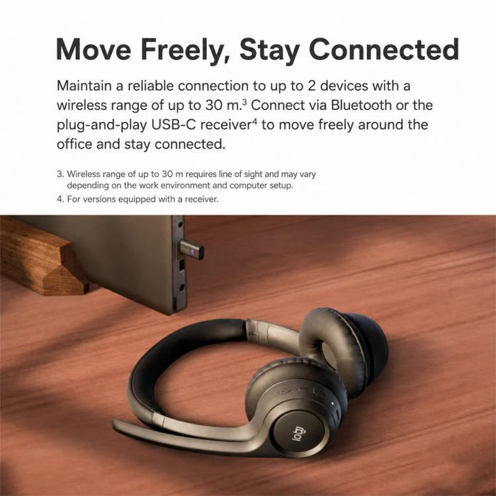 Auriculares inalámbricos Logitech Zone 305 para negocios, edición para equipos, con receptor.