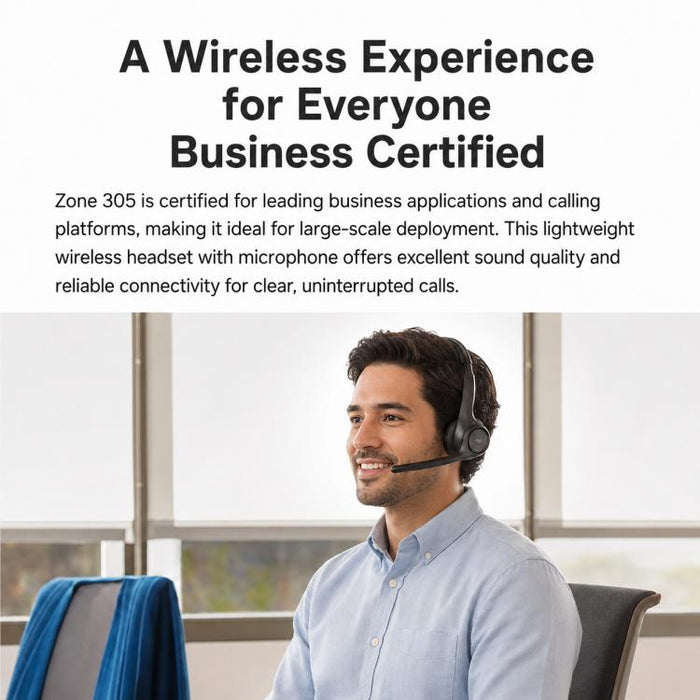 Auriculares inalámbricos Logitech Zone 305 para negocios, edición para equipos, con receptor.
