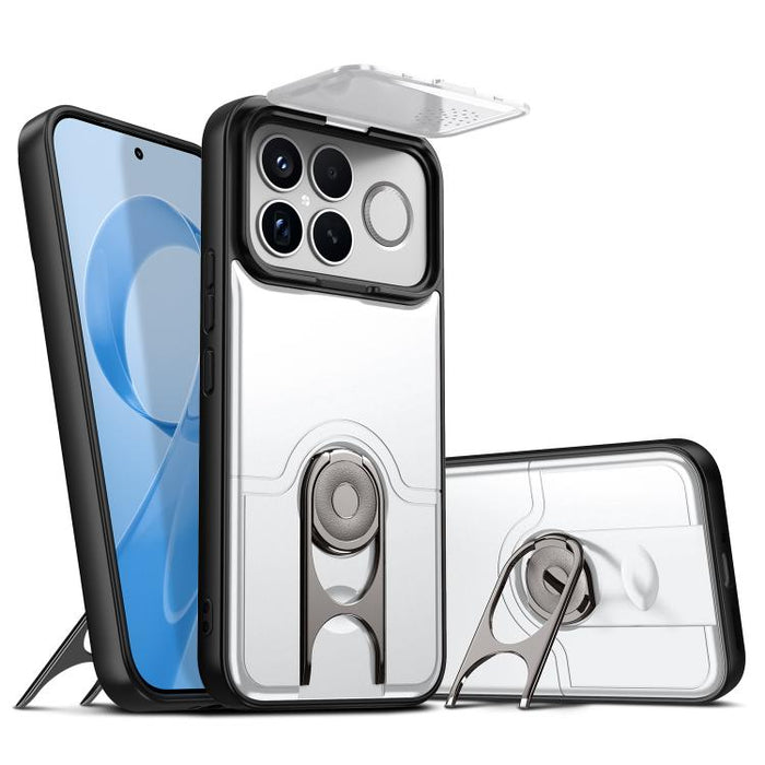Funda para teléfono con cubierta deslizante para cámara, soporte giratorio 2 en 1, airbag y protección antigolpes., For Redmi Note 15 Pro+ 5G Global 163.3mm, For Redmi Note 15 5G/4G Global 164mm, For Redmi K90 Pro Max/Poco F8 Ultra 5G                  ...