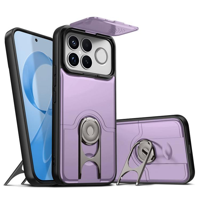 Funda para teléfono con cubierta deslizante para cámara, soporte giratorio 2 en 1, airbag y protección antigolpes., For Redmi Note 15 Pro+ 5G Global 163.3mm, For Redmi Note 15 5G/4G Global 164mm, For Redmi K90 Pro Max/Poco F8 Ultra 5G                  ...