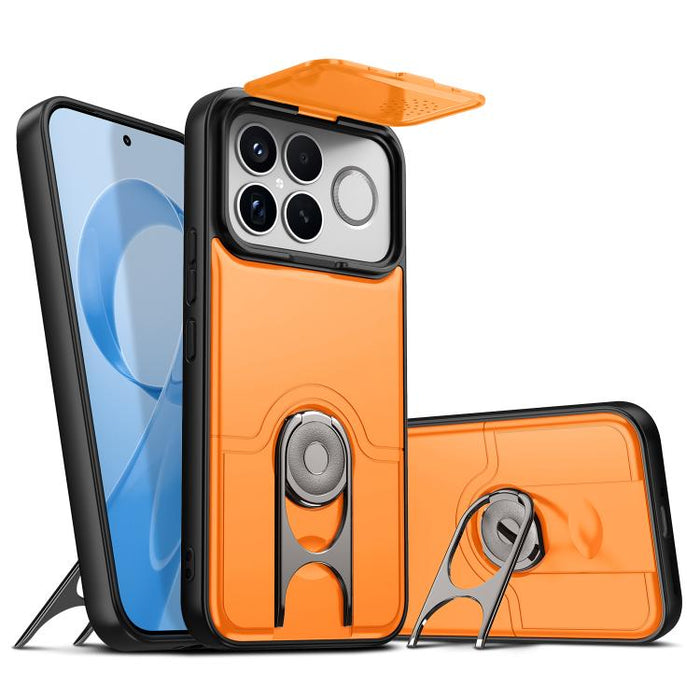 Funda para teléfono con cubierta deslizante para cámara, soporte giratorio 2 en 1, airbag y protección antigolpes., For Redmi Note 15 Pro+ 5G Global 163.3mm, For Redmi Note 15 5G/4G Global 164mm, For Redmi K90 Pro Max/Poco F8 Ultra 5G                  ...