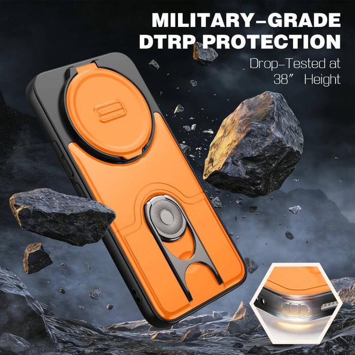 Funda para teléfono con cubierta deslizante para cámara, soporte giratorio 2 en 1, airbag y protección antigolpes., For Redmi Note 15 Pro+ 5G Global 163.3mm, For Redmi Note 15 5G/4G Global 164mm, For Redmi K90 Pro Max/Poco F8 Ultra 5G                  ...