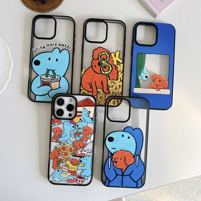 Funda de teléfono de TPU acrílica con estampado de perro adorable, For iPhone 12, For iPhone 12 Pro Max, For iPhone 12 Pro, For iPhone 11
