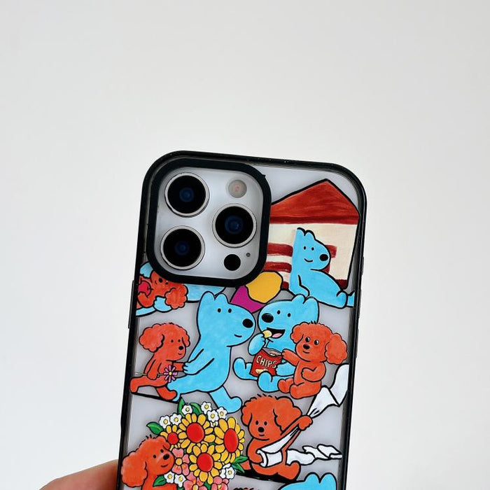 Funda de teléfono de TPU acrílica con estampado de perro adorable, For iPhone 12, For iPhone 12 Pro Max, For iPhone 12 Pro, For iPhone 11