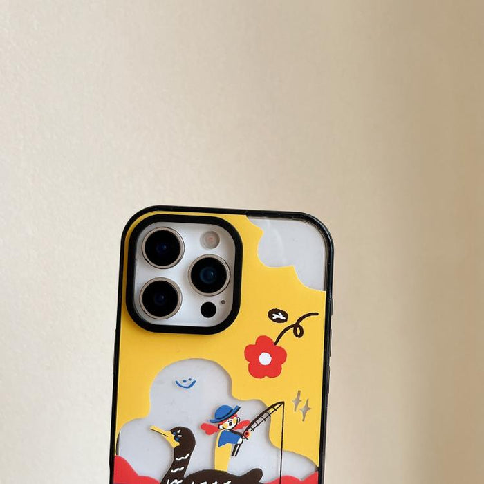 Funda de teléfono de TPU acrílica con estampado de dibujos animados de la Pequeña Flor Roja, For iPhone 12, For iPhone 12 Pro Max, For iPhone 12 Pro, For iPhone 11