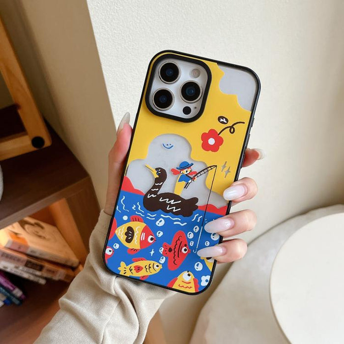 Funda de teléfono de TPU acrílica con estampado de dibujos animados de la Pequeña Flor Roja, For iPhone 12, For iPhone 12 Pro Max, For iPhone 12 Pro, For iPhone 11
