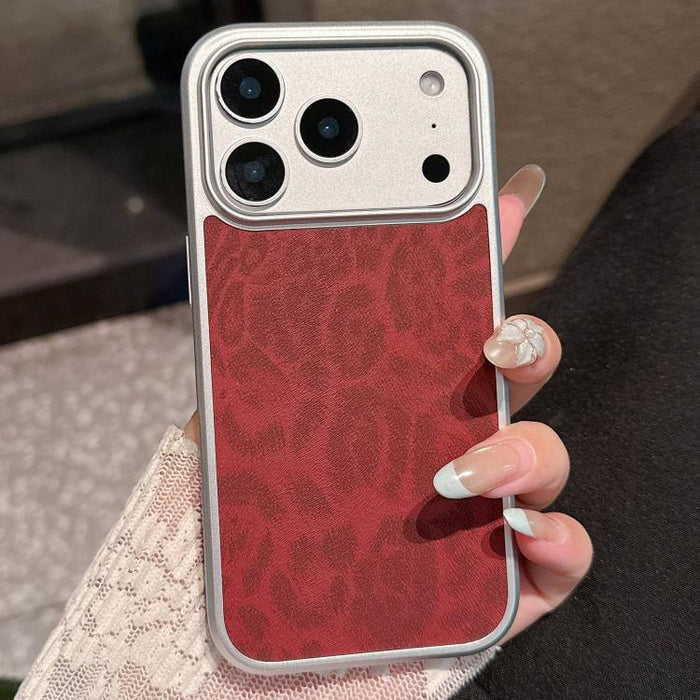 Funda para teléfono con ventana grande, chapada en metal y con estampado de leopardo., For iPhone 17 Pro Max, For iPhone 17 Pro, For iPhone 17, For iPhone 16 Pro Max, For iPhone 16 Pro, For iPhone 16, For iPhone 15 Pro Max, For iPhone 15 Pro           ...