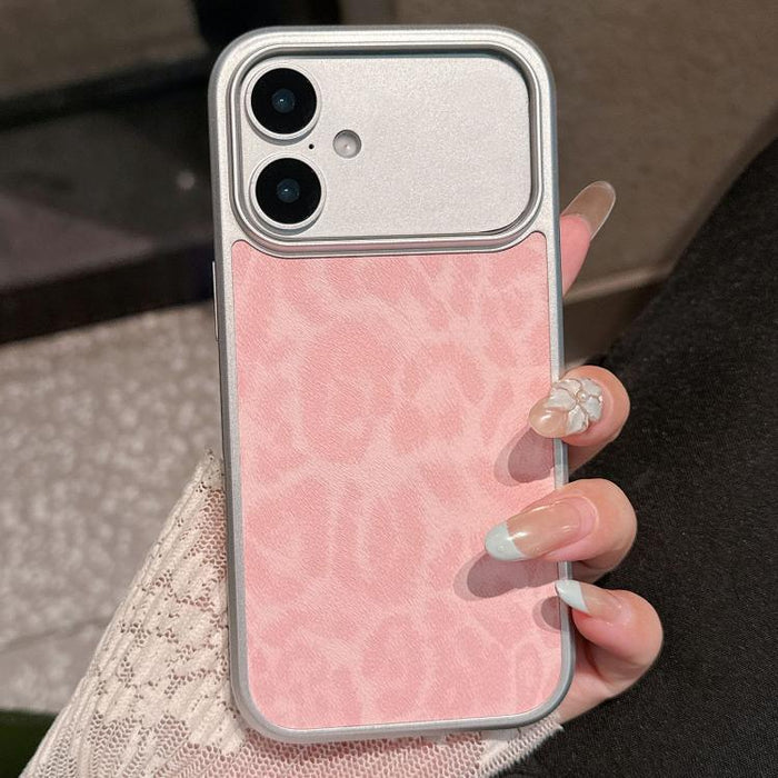 Funda para teléfono con ventana grande, chapada en metal y con estampado de leopardo., For iPhone 17 Pro Max, For iPhone 17 Pro, For iPhone 17, For iPhone 16 Pro Max, For iPhone 16 Pro, For iPhone 16, For iPhone 15 Pro Max, For iPhone 15 Pro           ...