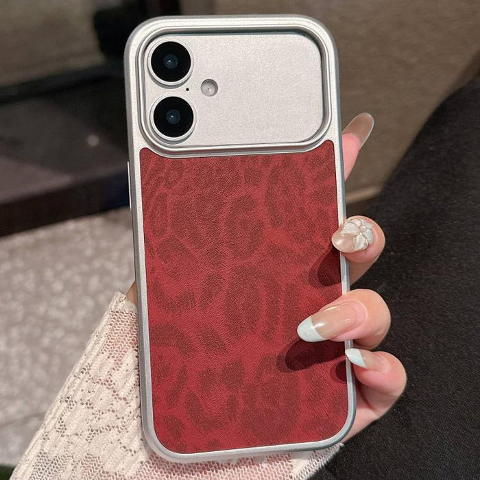 Funda para teléfono con ventana grande, chapada en metal y con estampado de leopardo., For iPhone 17 Pro Max, For iPhone 17 Pro, For iPhone 17, For iPhone 16 Pro Max, For iPhone 16 Pro, For iPhone 16, For iPhone 15 Pro Max, For iPhone 15 Pro           ...