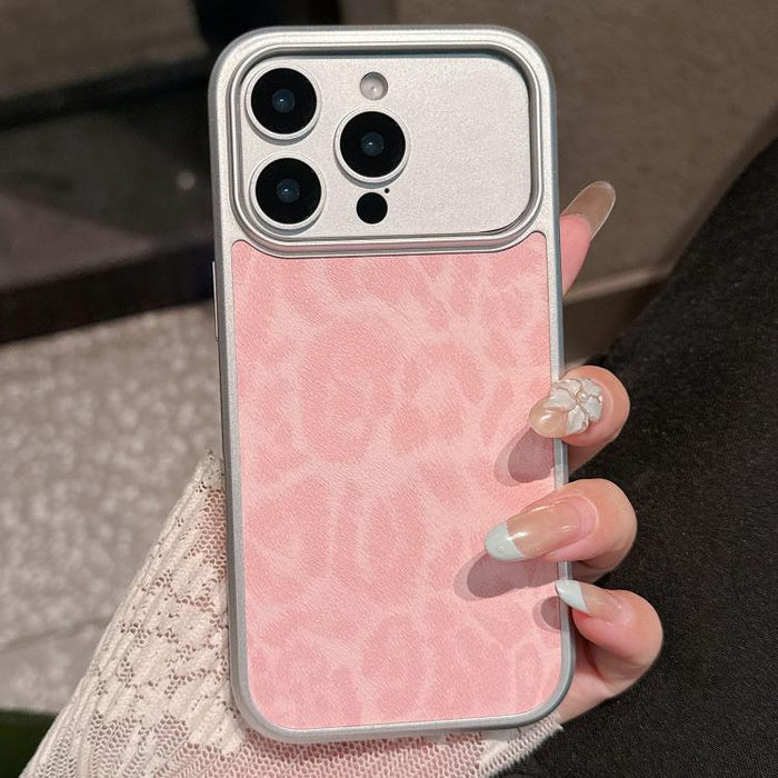 Funda para teléfono con ventana grande, chapada en metal y con estampado de leopardo., For iPhone 17 Pro Max, For iPhone 17 Pro, For iPhone 17, For iPhone 16 Pro Max, For iPhone 16 Pro, For iPhone 16, For iPhone 15 Pro Max, For iPhone 15 Pro           ...